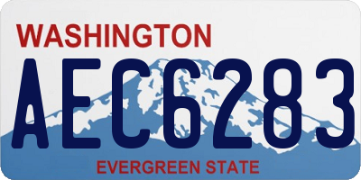 WA license plate AEC6283