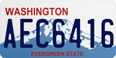WA license plate AEC6416