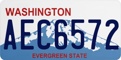 WA license plate AEC6572