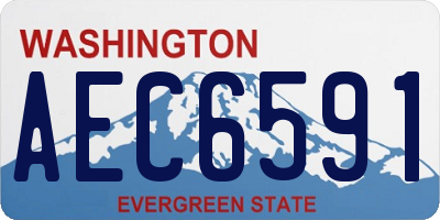 WA license plate AEC6591