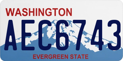 WA license plate AEC6743