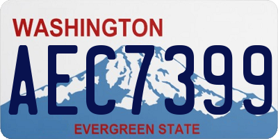 WA license plate AEC7399