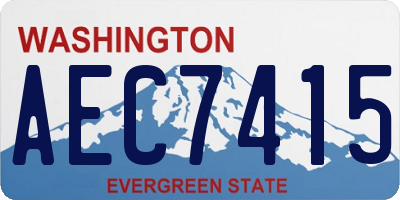 WA license plate AEC7415