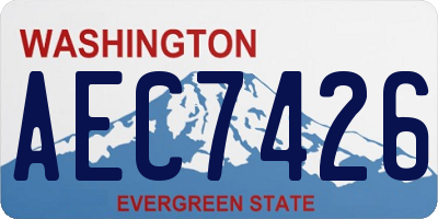WA license plate AEC7426