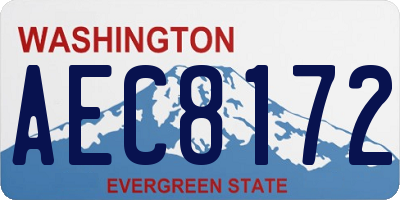 WA license plate AEC8172