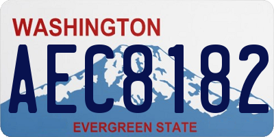 WA license plate AEC8182
