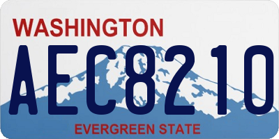 WA license plate AEC8210