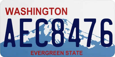 WA license plate AEC8476