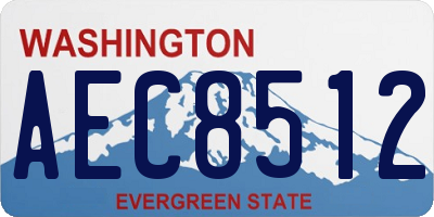WA license plate AEC8512