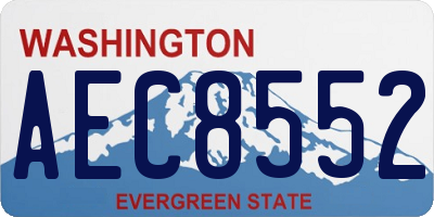 WA license plate AEC8552