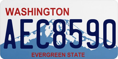 WA license plate AEC8590