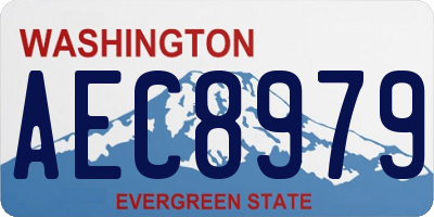 WA license plate AEC8979
