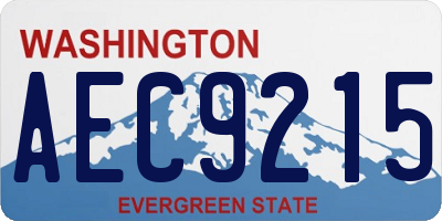 WA license plate AEC9215