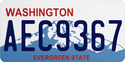 WA license plate AEC9367