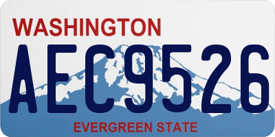 WA license plate AEC9526