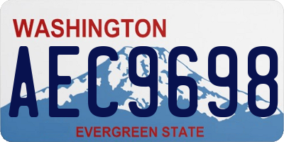 WA license plate AEC9698