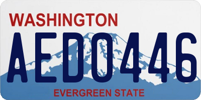 WA license plate AED0446