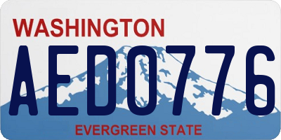 WA license plate AED0776