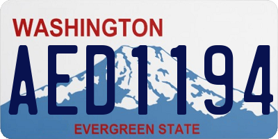 WA license plate AED1194