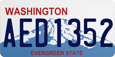 WA license plate AED1352