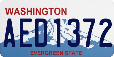 WA license plate AED1372