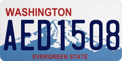 WA license plate AED1508