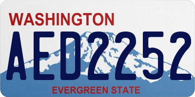 WA license plate AED2252
