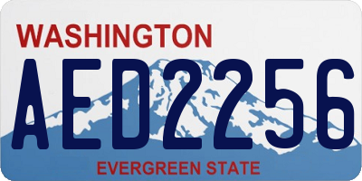 WA license plate AED2256