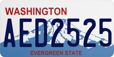 WA license plate AED2525