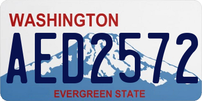 WA license plate AED2572