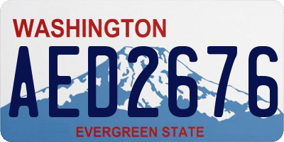 WA license plate AED2676