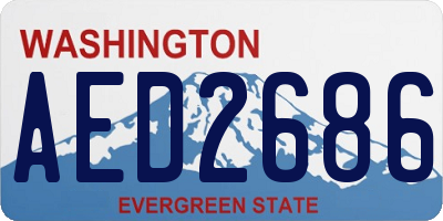 WA license plate AED2686