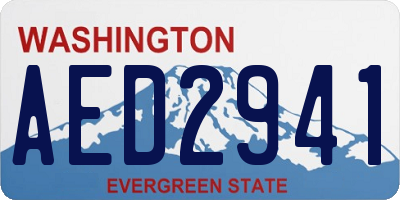 WA license plate AED2941