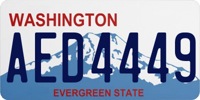 WA license plate AED4449