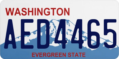 WA license plate AED4465