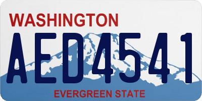 WA license plate AED4541