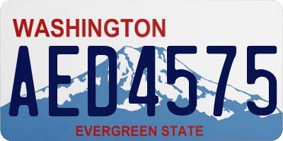 WA license plate AED4575