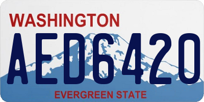 WA license plate AED6420