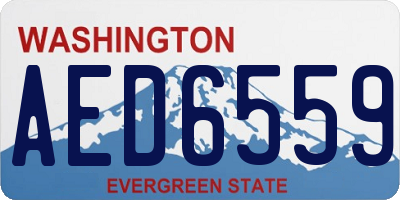WA license plate AED6559