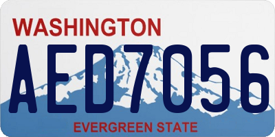 WA license plate AED7056
