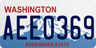 WA license plate AEE0369