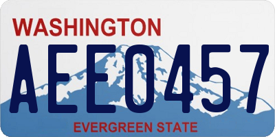 WA license plate AEE0457