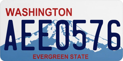 WA license plate AEE0576