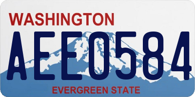 WA license plate AEE0584