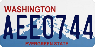 WA license plate AEE0744
