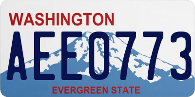 WA license plate AEE0773