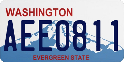 WA license plate AEE0811