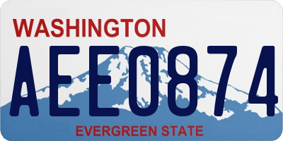 WA license plate AEE0874
