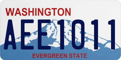 WA license plate AEE1011