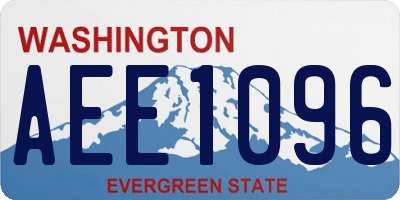 WA license plate AEE1096